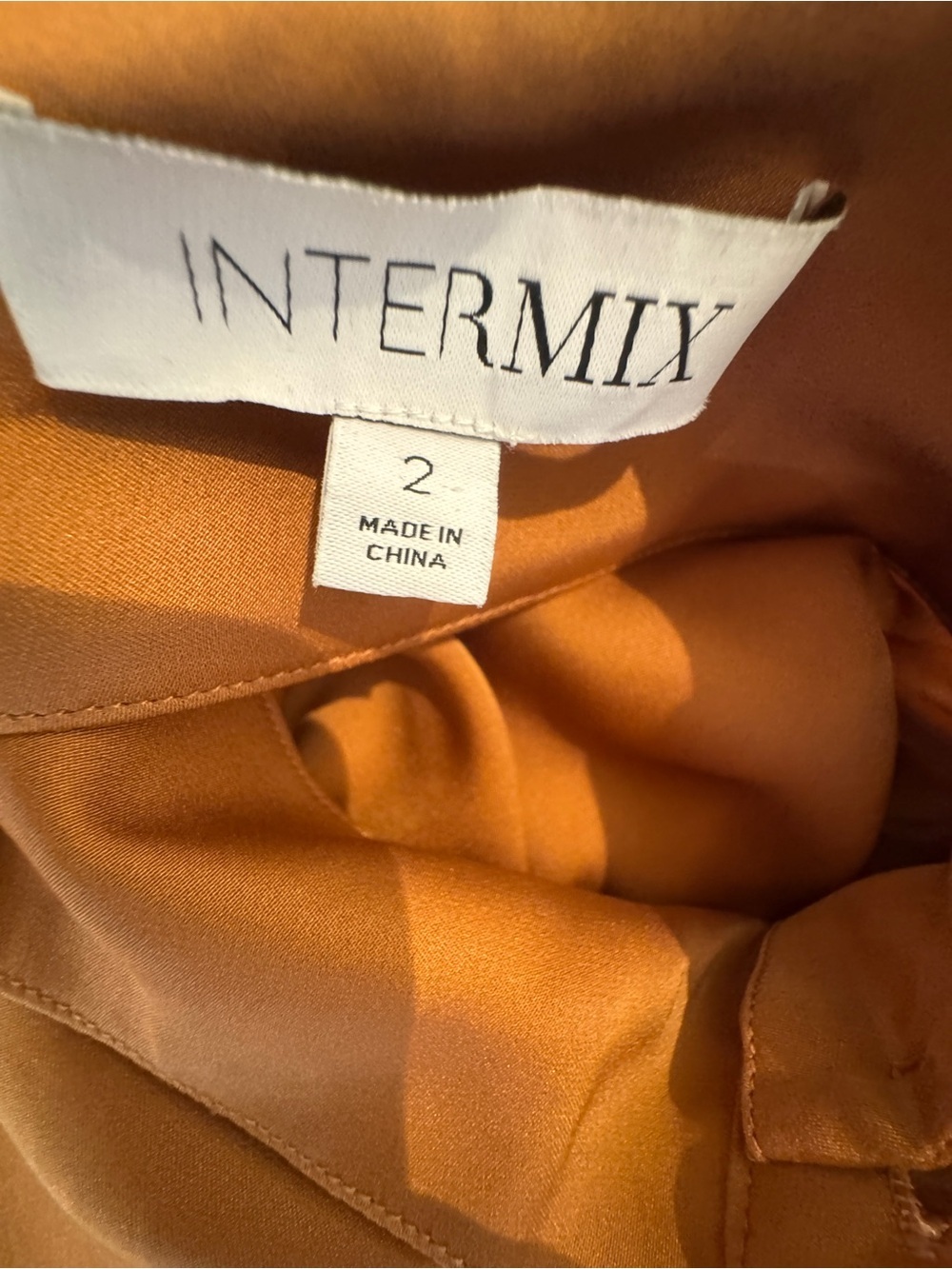 Intermix Draped Silk Blouse Size 2 - Picture 5 of 6